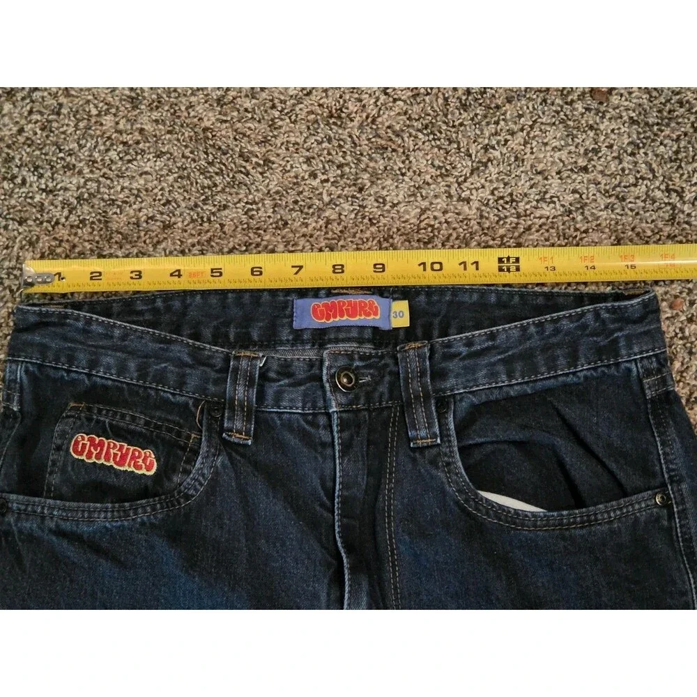 Empyre Jeans Mens Relaxed Blue 5 Pocket Denim Streetwear Skate Y2K 30
